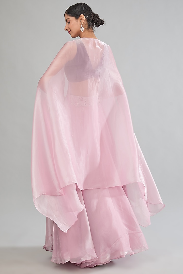 Purple Italian Satin Organza Embroidered Jacket Wedding Lehenga Set by MANISHA SONI at Pernia's Pop Up Shop