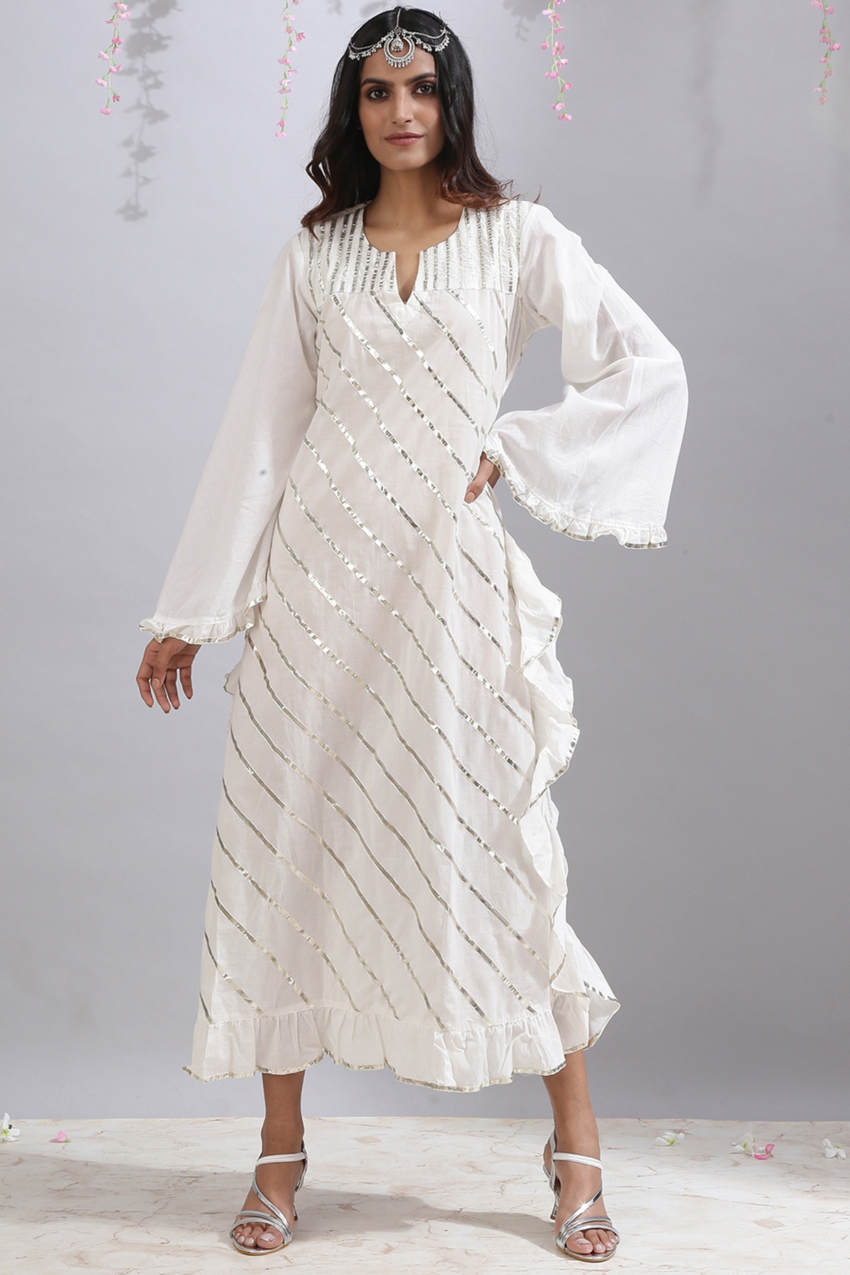 Ivory Cotton Kaftan Tunic Design by 