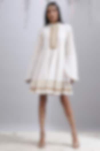 Ivory Gota Embroidered Shorti Kalidar Tunic by Maison Shefali