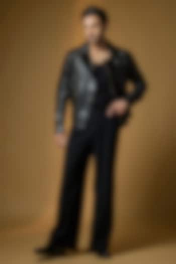 Antique Black Leather Biker Jacket by Matchless London at Pernia's Pop Up Shop