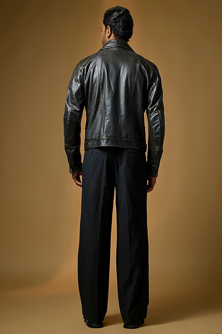 Antique Black Leather Biker Jacket by Matchless London at Pernia's Pop Up Shop