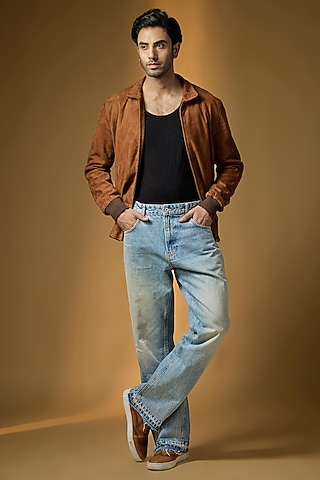 Chocolate Brown Suede Jacket by Matchless London