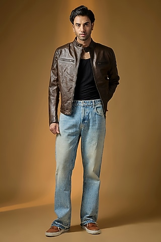 Antique Brown Leather Jacket by Matchless London