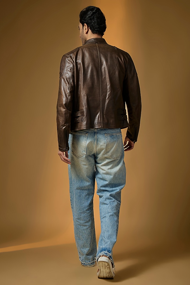 Antique Brown Leather Jacket by Matchless London at Pernia's Pop Up Shop