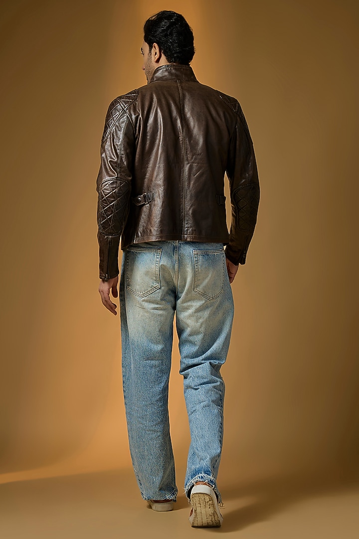 Antique Brown Leather Jacket by Matchless London at Pernia's Pop Up Shop