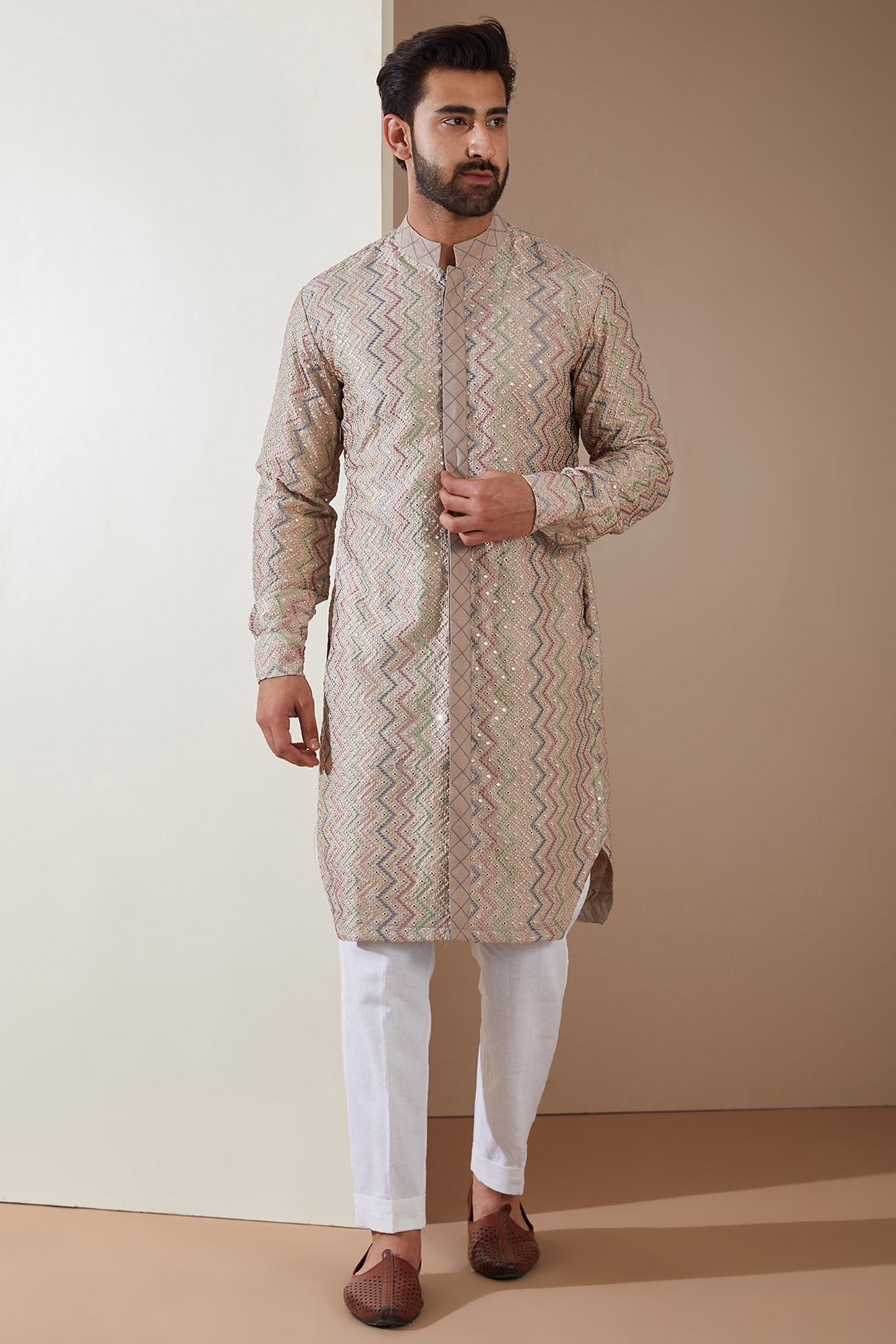 Coffee colour 2024 kurta pajama