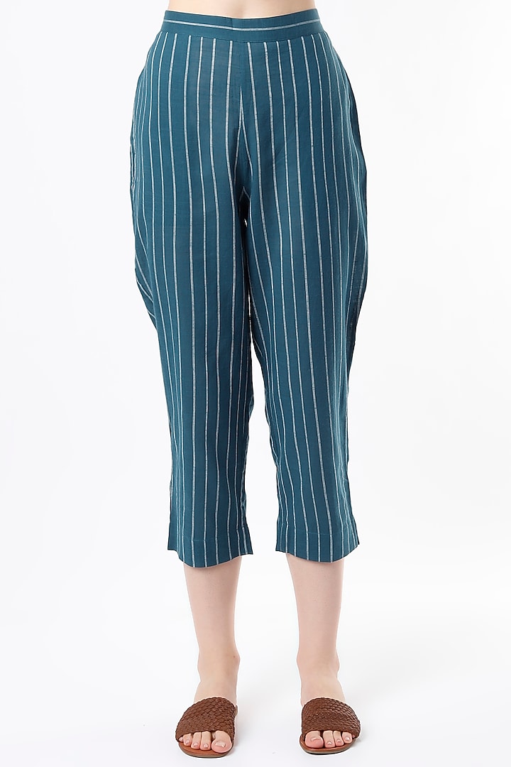 Blue Striped Pants by Mati