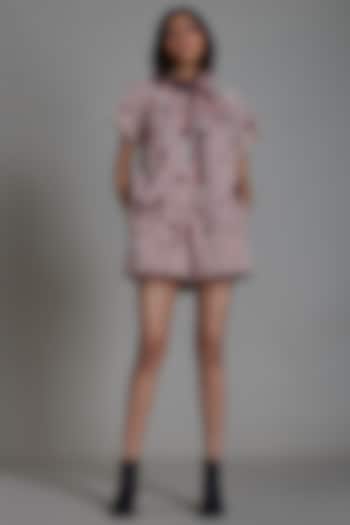Red Cotton Printed & Embroidered Handwoven Co-Ord Set by Mati at Pernia's Pop Up Shop