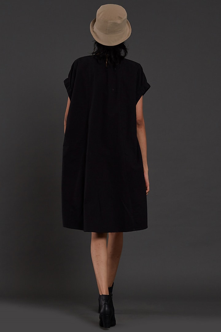 Black Cotton Shift Summer Dress by Mati at Pernia's Pop Up Shop