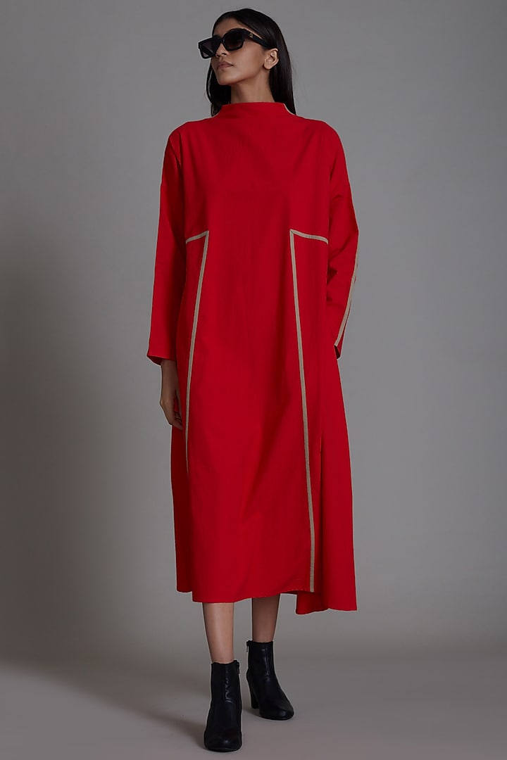 Red Cotton Dress by Mati