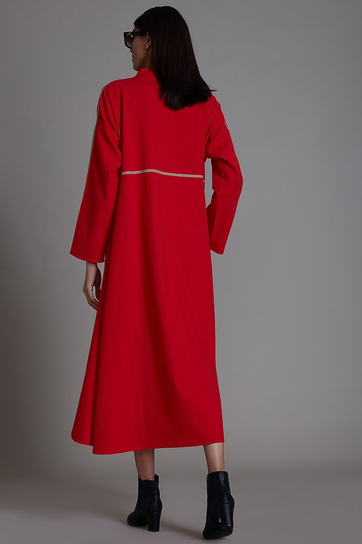 Red Cotton Vacation Dress by Mati at Pernia's Pop Up Shop
