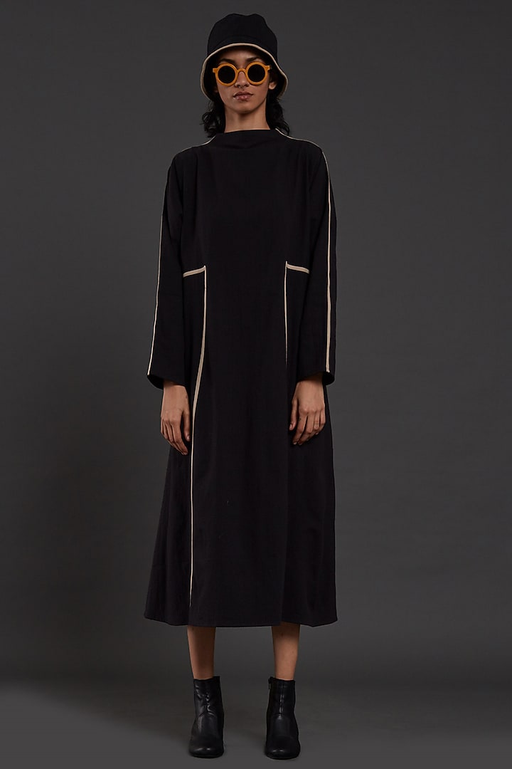 Black Cotton Vacation Dress by Mati at Pernia's Pop Up Shop