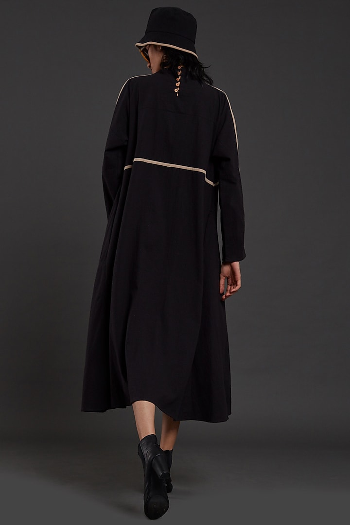 Black Cotton Vacation Dress by Mati at Pernia's Pop Up Shop