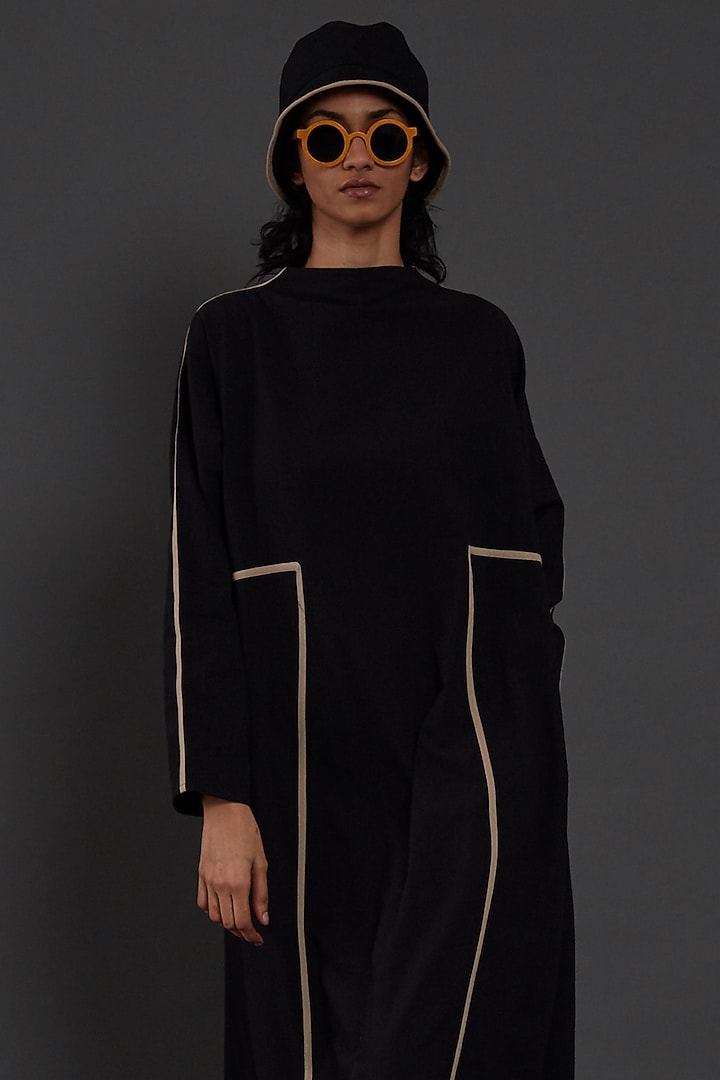 Black Cotton Vacation Dress by Mati at Pernia's Pop Up Shop