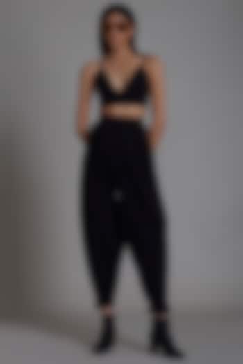 Black Cotton Pant Set by Mati at Pernia's Pop Up Shop