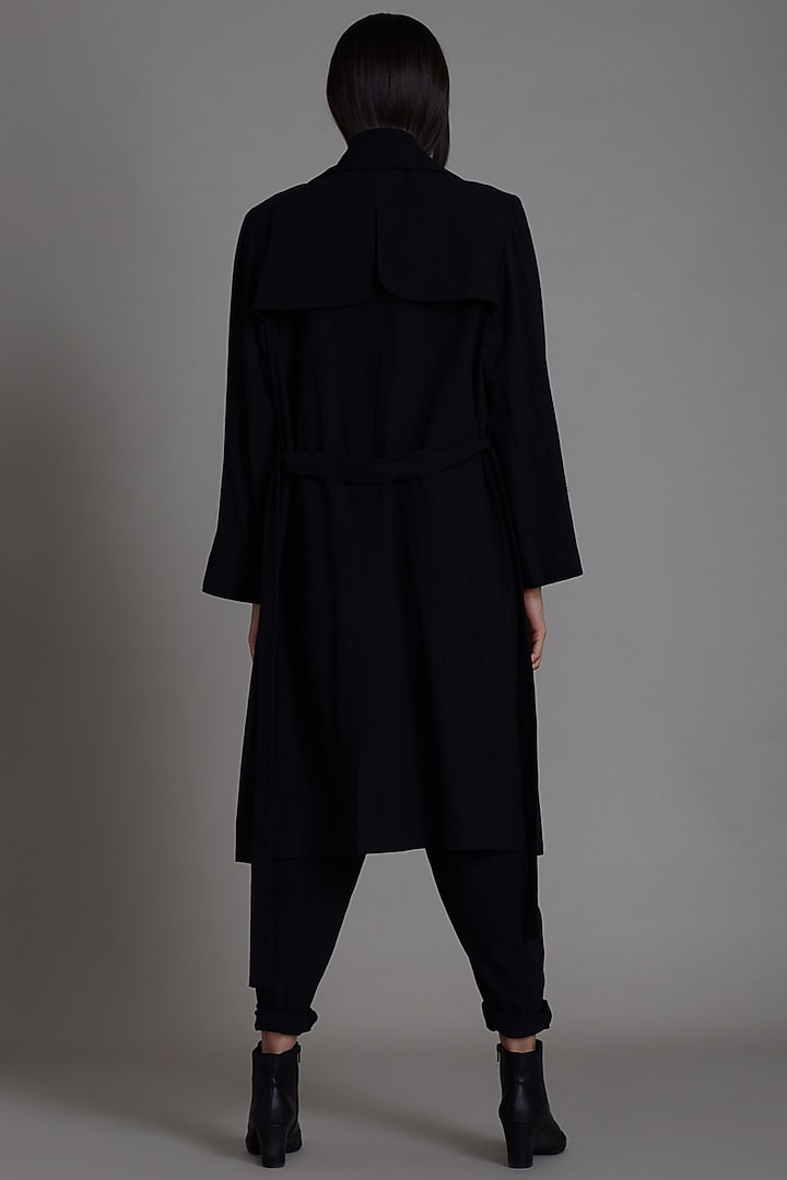 Black Cotton Jacket Set by Mati at Pernia's Pop Up Shop