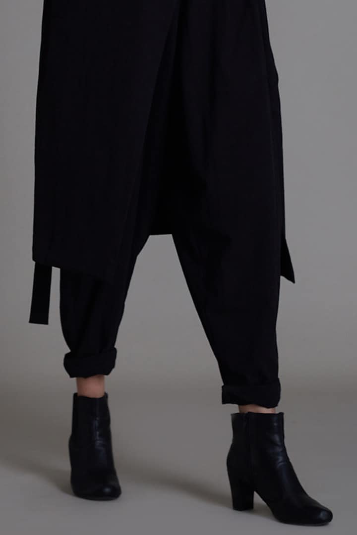Black Cotton Jacket Set by Mati at Pernia's Pop Up Shop