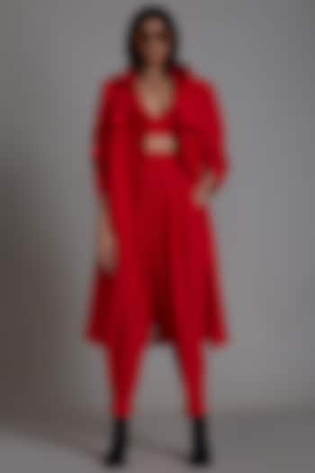 Red Cotton Jacket by Mati at Pernia's Pop Up Shop