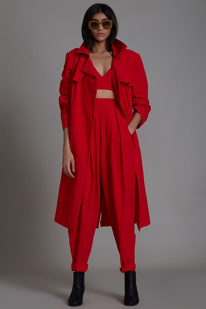 Red Cotton Jacket by Mati at Pernia's Pop Up Shop