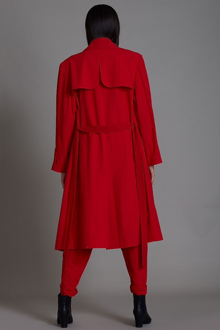 Red Cotton Jacket by Mati at Pernia's Pop Up Shop