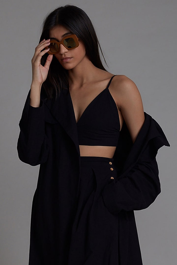 Black Cotton Jacket by Mati at Pernia's Pop Up Shop