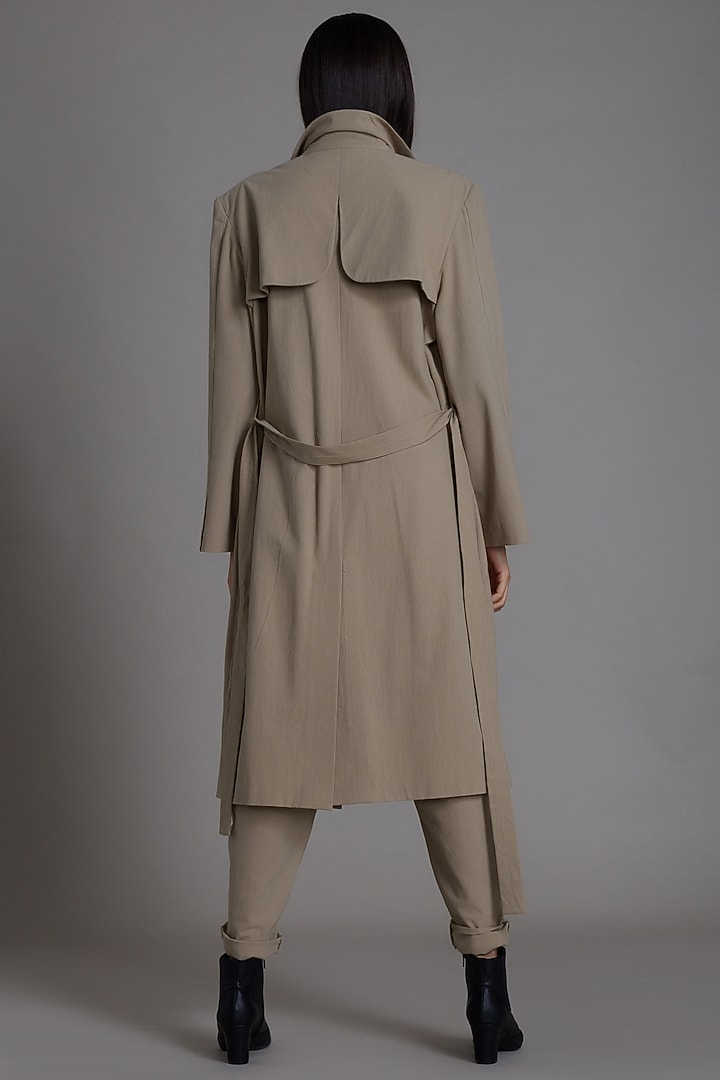 Beige Cotton Jacket by Mati at Pernia's Pop Up Shop