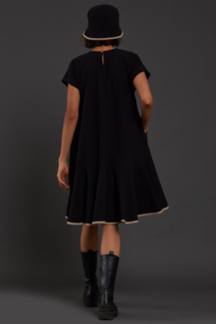 Black Cotton A-Line Summer Dress by Mati at Pernia's Pop Up Shop