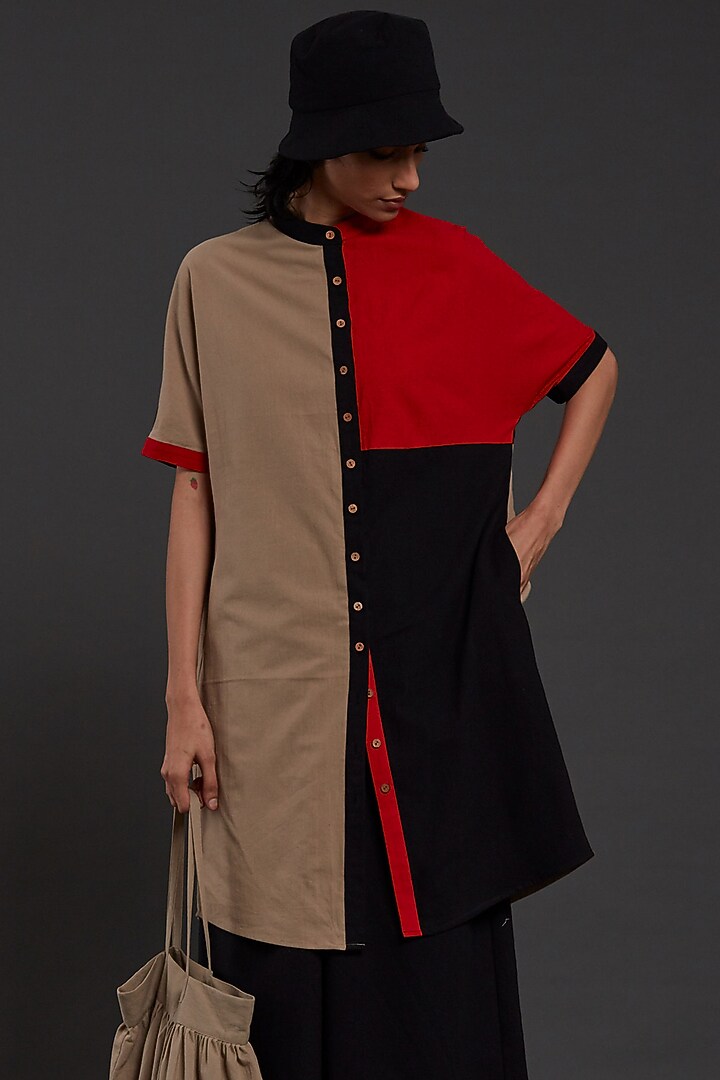 Multi-Colored Cotton Shirt by Mati at Pernia's Pop Up Shop