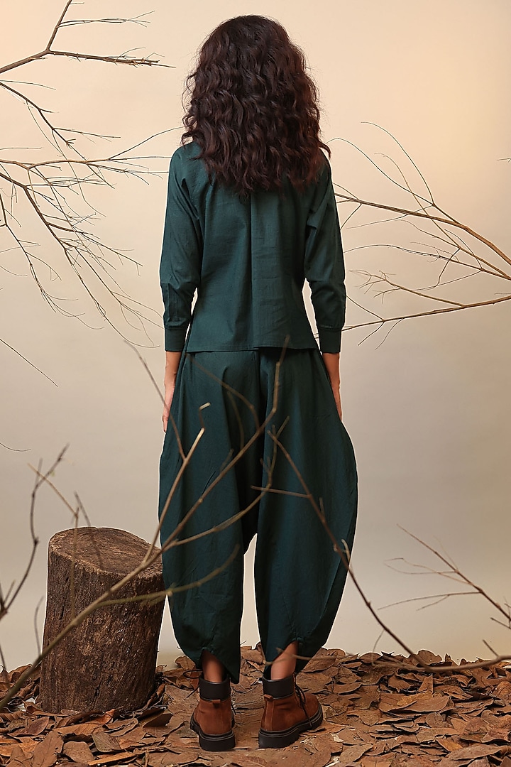 Green Handspun Cotton Co-Ord Set by Mati at Pernia's Pop Up Shop