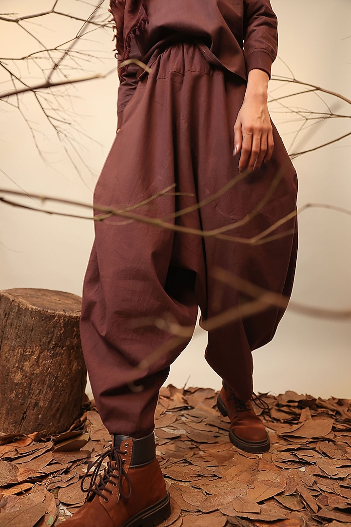 Brown Handspun Cotton Co-Ord Set by Mati at Pernia's Pop Up Shop