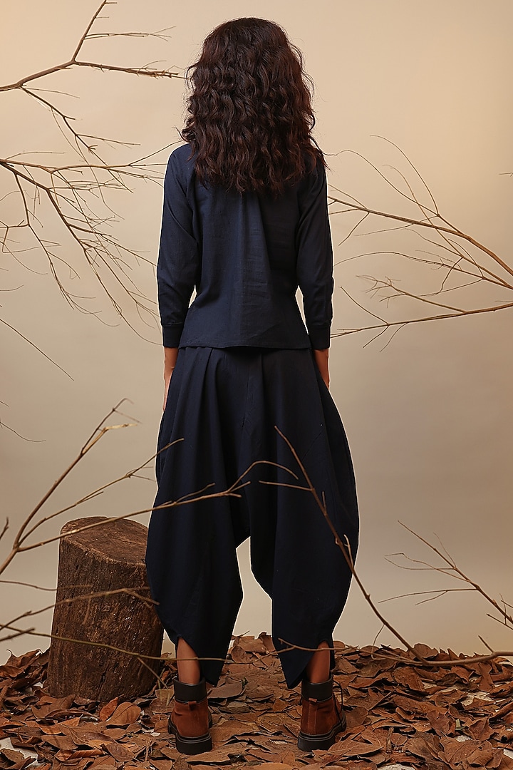 Blue Handspun Cotton Co-Ord Set by Mati at Pernia's Pop Up Shop
