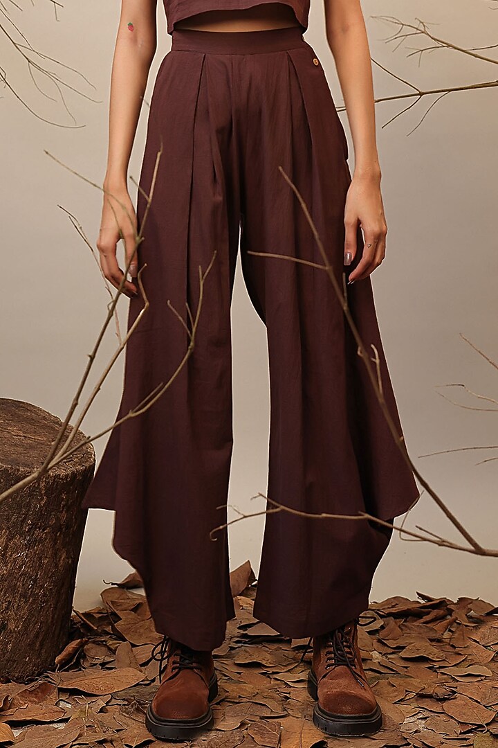 Brown Handspun Cotton Co-Ord Set by Mati at Pernia's Pop Up Shop