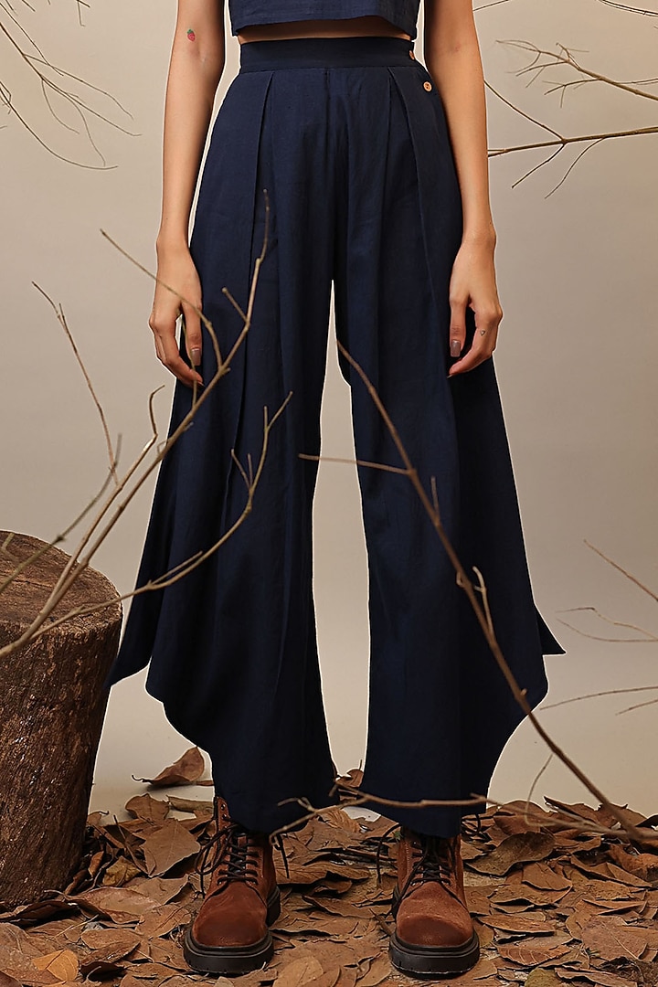 Blue Handspun Cotton Co-Ord Set by Mati at Pernia's Pop Up Shop