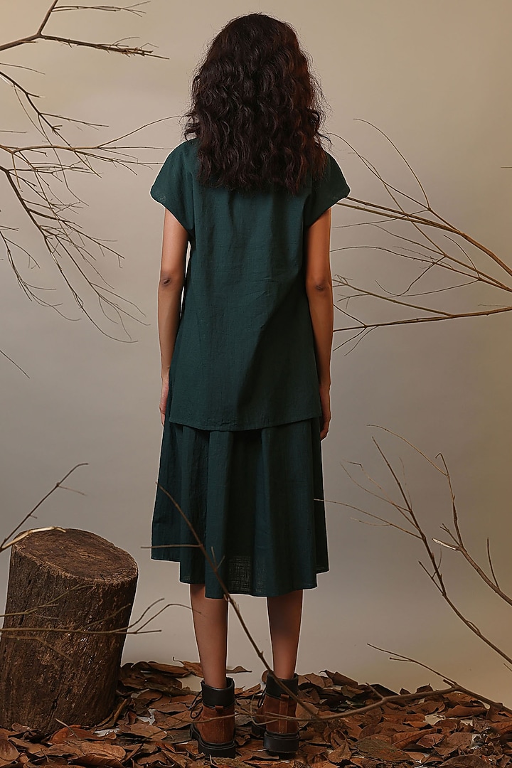 h&m green maxi dress green and white color block dress – Gifty's Place main image 0
