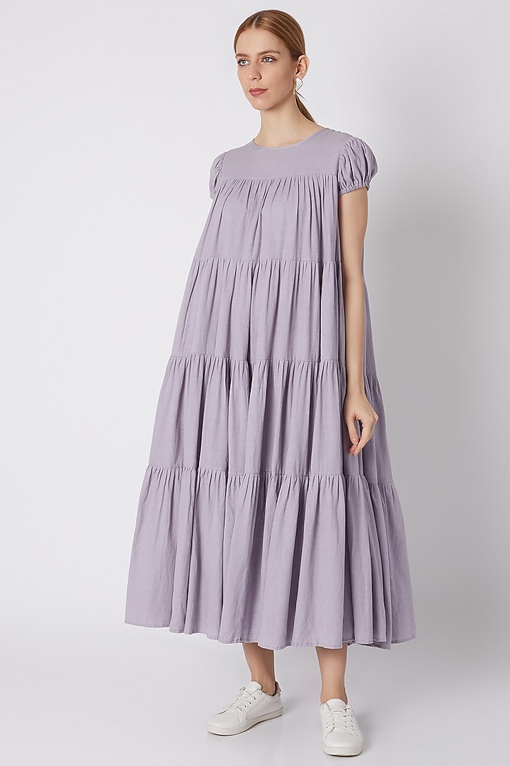 Lavender Tiered Maxi Dress by Mati