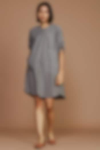 Grey & Charcoal Striped Dress by Mati at Pernia's Pop Up Shop