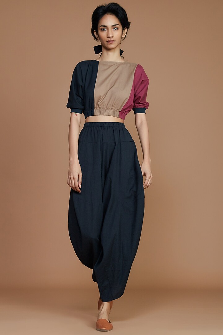 Charcoal Cotton Pant Set by Mati at Pernia's Pop Up Shop