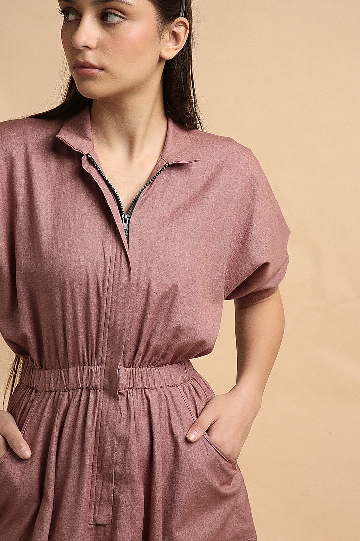 Blush Handspun Cotton Jumpsuit by Mati at Pernia's Pop Up Shop