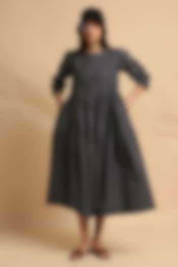 Ash Grey Handspun Cotton Tiered Summer Dress by Mati at Pernia's Pop Up Shop