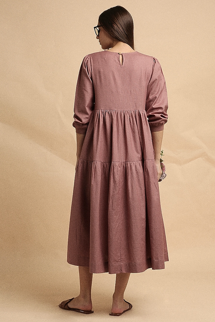 Blush Handspun Cotton Tiered Summer Dress by Mati at Pernia's Pop Up Shop