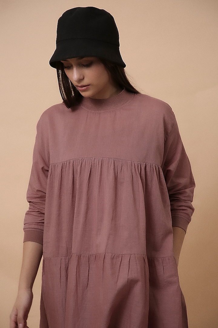 Blush Handspun Cotton Mul Tiered Oversized Summer Dress by Mati at Pernia's Pop Up Shop