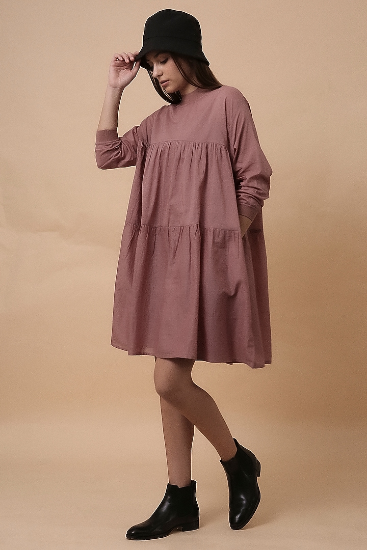 Blush Handspun Cotton Mul Tiered Oversized Summer Dress by Mati at Pernia's Pop Up Shop
