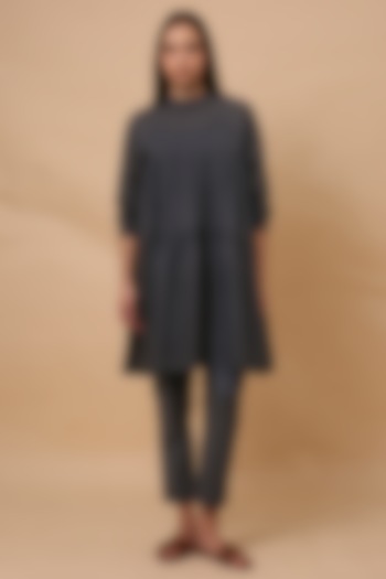 Ash Grey Handspun Cotton Mul Co-ord Set by Mati at Pernia's Pop Up Shop