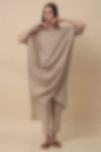 Sand-Colored Handspun Cotton Mul Co-ord Set by Mati at Pernia's Pop Up Shop