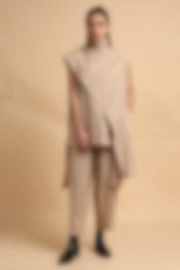 Sand-Colored Cotton Tunic Set by Mati at Pernia's Pop Up Shop