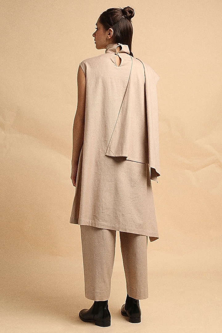 Sand-Colored Cotton Tunic Set by Mati at Pernia's Pop Up Shop