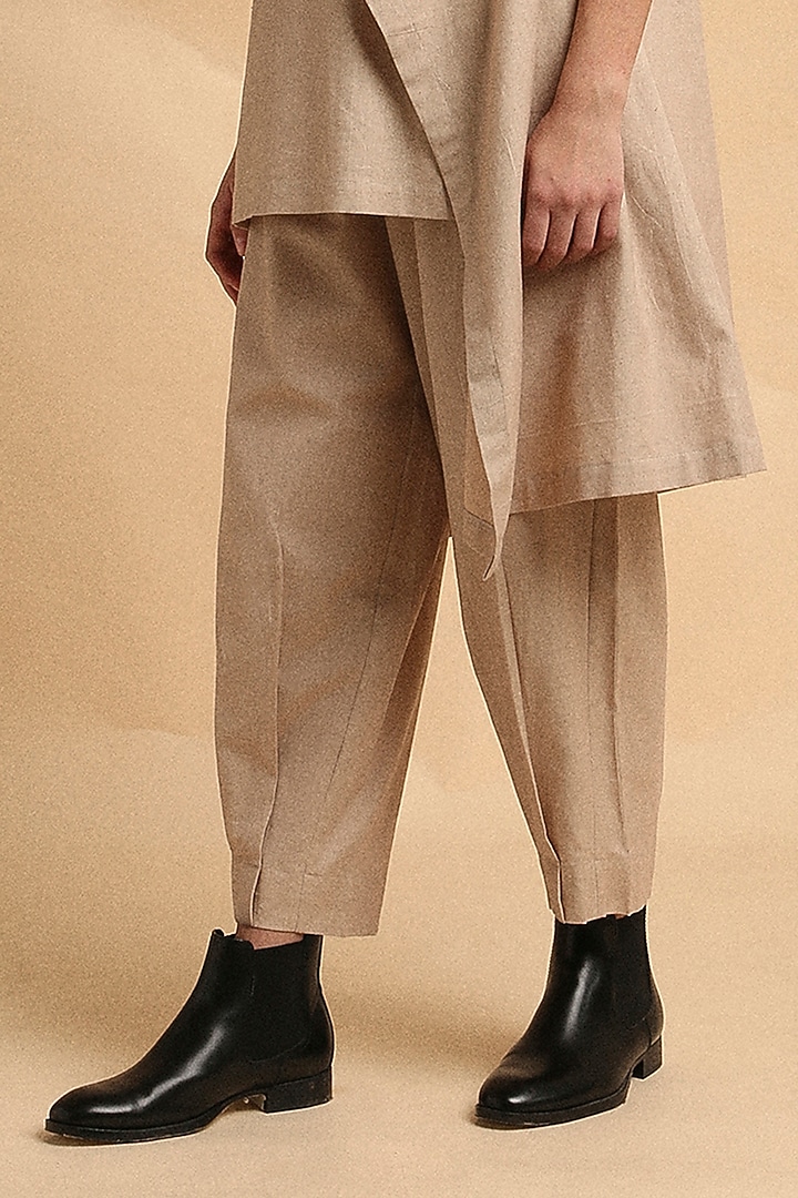 Sand-Colored Cotton Tunic Set by Mati at Pernia's Pop Up Shop
