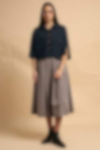 Charcoal Cotton Crop Top by Mati at Pernia's Pop Up Shop
