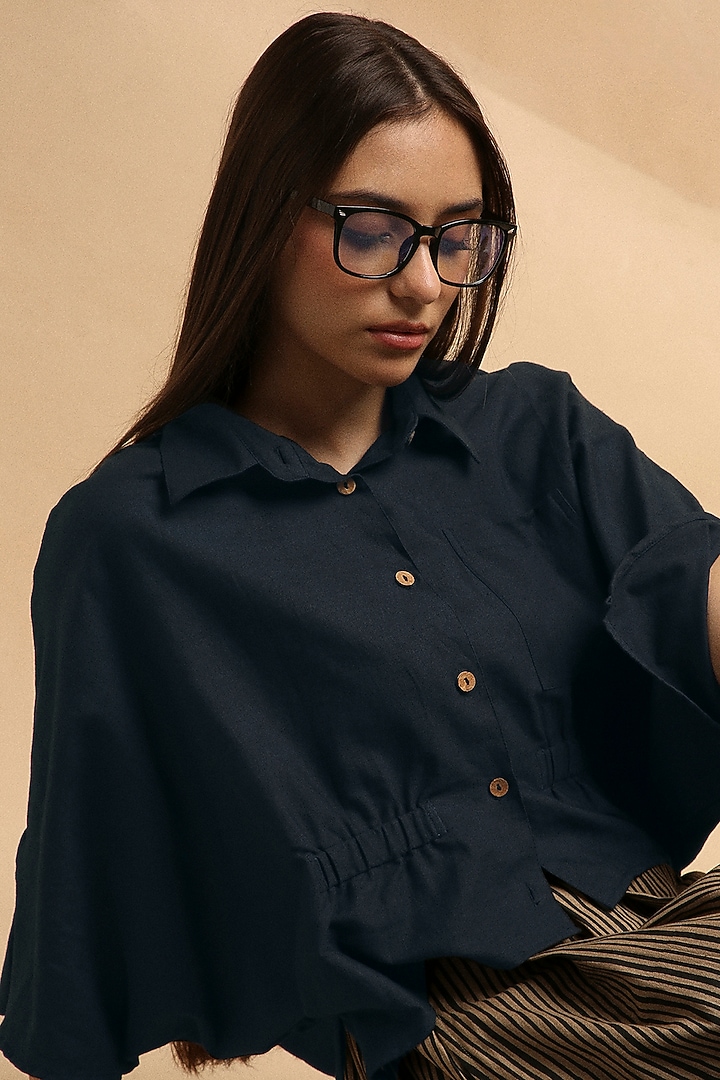 Charcoal Cotton Crop Top by Mati at Pernia's Pop Up Shop