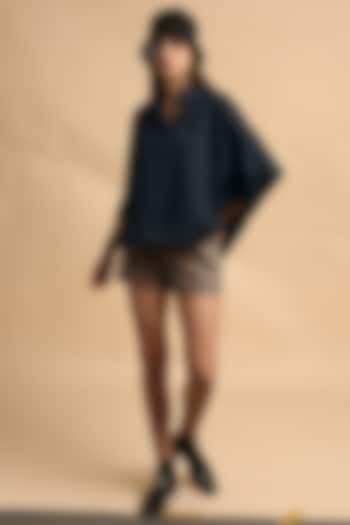 Grey Handspun Cotton Block Printed Co-Ord Set by Mati at Pernia's Pop Up Shop